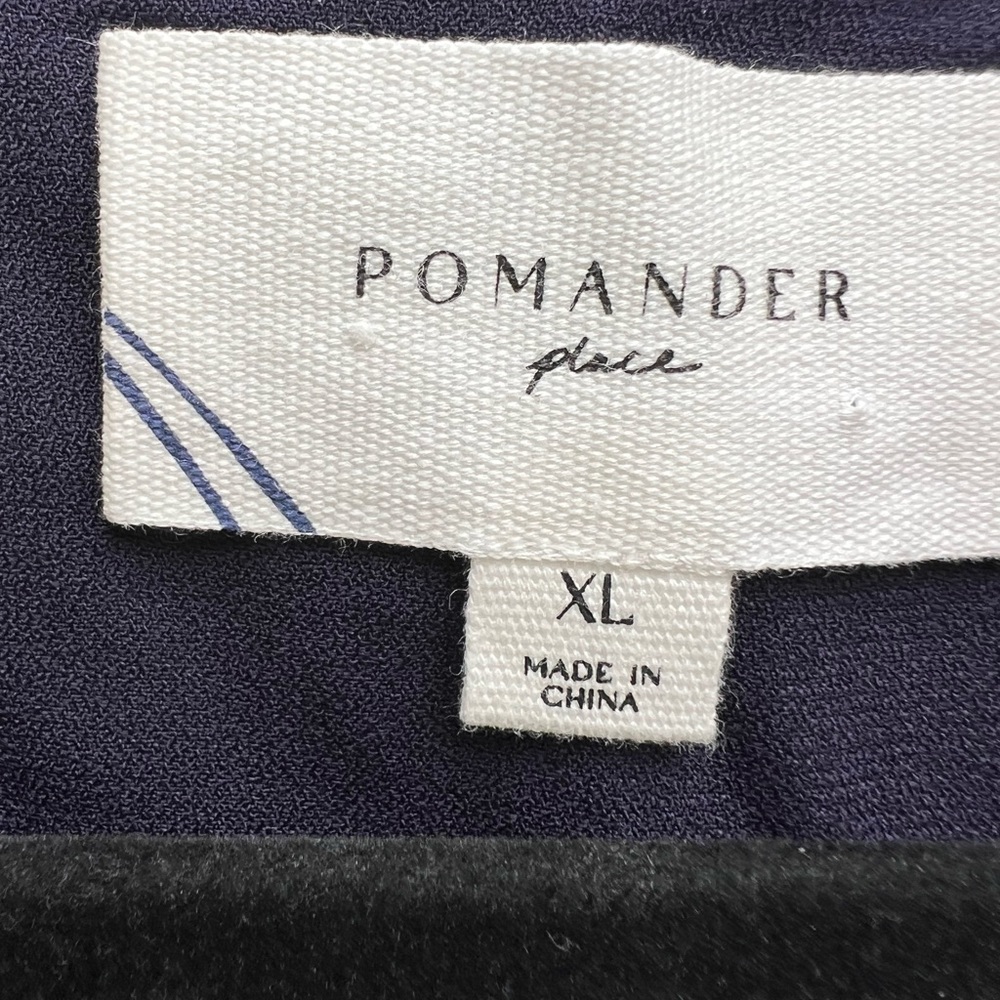 TUCKERNUCK POMANDER PLACE Navy Blue Poplin Tiered Dress Women’s XL - Picture 8 of 15